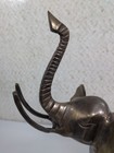 Solid Brass Elephant Figurine Statue Trunk Up Lucky Home Decor