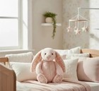 30cm Cartoon Floral Rabbit Plush Toy Pink White Bonnie Rabbit Stuffed Doll Gift 