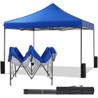 Gianna 10x10 Ft Pop Up Canopy Tent With Slant Legs And Carrying Bag  Easy Setup