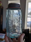 Aqua Lgco 1858 Quart Mason Fruit Jar
