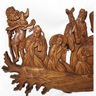Asian Antique Chinese Eight Immortals Hand-carved Camphor Wood Wall Hanging