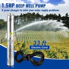 Deep Well Submersible Pump Stainless Steel Water Pump 1 5hp 37gpm 276 Ft