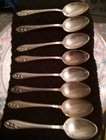 Eight Sterling Silver Gorham Lily Of The Valley   Tea Spoons