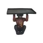 Vintage Bombay Company Cast Iron Monkey Bellhop Business Card Holder Tray 4  