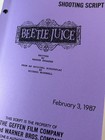 Beetlejuice Screenplay 1988 Shooting Script   Crew List Tim Burton Rare