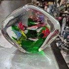 Murano Style Art Glass Aquarium Paperweight Tropical Fish Reef 2 Lb Heavy