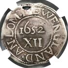 1652 N-1 R-3 Ngc Vf Details Massachusetts Oak Tree Shilling Colonial Coin
