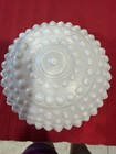 Vintage Hobnail White Milk Glass Light Shade Globe Dome Ceiling Fixture Lamp
