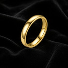 Gold 4mm Stainless Steel Wedding Ring Band Men Women Polished Comfort Fitz Sz 11