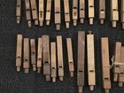 Vintage Wood Organ Pipes  Lot Of 62 Wooden Musical Decor Whistle Flute