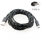 Black Braided 10ft Long Type-c Usb Cable Quick Charging Power Cord Usb-c Wire