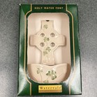 Watervale Porcelain Irish Clover Celtic Cross Holy Water Font Shamrocks 2006 Vtg