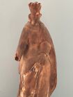 Antique Spanish Colonial Carved Wood Figure Santos Saint Priest Religious Statue