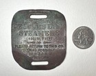Antique People   s Line Steamers Brass Baggage Tag Hudson River Pier 32 Ny Albany