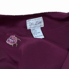 Yi Lin Silk Kimono Jacket Open Front Womens Medium Black Floral Embroidered Boho