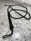 Black Leather Braided 7 Foot Bullwhip With Handle Strap Tassel End Snap New