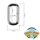 Country Brook Design   1 Inch Gunmetal Heavy Welded Rectangle Rings  10 Pack