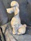 Vintage Original Cast Iron Poodle Dog Coin Bank Door Stop 11 25  X 6 X 4
