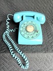 Western Electric Bell System Telephone Rotary Dial Blue Works Vintage Read