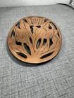 Vintage Cast Iron Copper Finish Trivet Wall Decor Tulips Oval 8 25  X 6 25  C22
