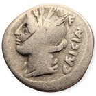 L  Cassius Caecianus 102 Bc Ar Denarius Roman Republic Ancient Silver Coin 5k