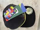 Fifa Black Perforated Adjustable Snapback Cap Multicolor Logo Yellow Trim