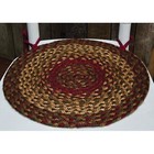 New Primitive Chair Pad Cinnamon Braided Jute With Ties Red Green Brown Tan 15 