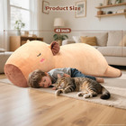 Giant Capybara Plush Stuffed Animal 43 Inch Soft Large Kids Toy Cozy Companion