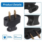 5pack Vintage Black Antique Style Electrical Plug Cloth Covered Wire Lamp Cord