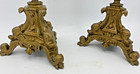Antique Pair Of French Napoleon Iii Candlesticks 19th Century Gilded Bronze