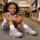 Yeskis Toddler Girls Light Up Shoes Led Flashing Rainbow Cartoon Tennis Walki   