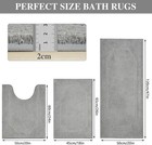 3pc Non Slip Washable Bathroom Rug Set Absorbent Soft Bath Mat Floor Mats