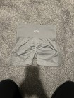 Aybl Women s Gray Athletic Shorts Stretch Knit Activewear Solid Gym   Training
