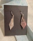 Sterling Silver 925 Geometric Dangle Drop Earrings Mexico Hook Closure