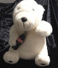 Vtg Coca-cola White Polar Bear Holding Cocke 1996 12    Sits Up Plush Collection