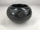 Vintage San Ildefonso Pueblo Pottery Bowl By Adam   Santana Martinez 3 3 4  Tall