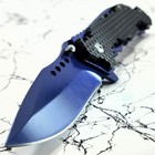 Razor Tactical 8 25  New  Blue Blade Hexagon Handle Assisted Pocket Knife Edc