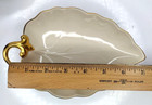 Set 2 Vintage Lenox Usa Made Porcelain Leaf Shaped Candy Dishes W 24k Gold