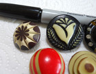 Lot Of 9 Vintage Art Deco Celluloid Plastic Button 3 4  To 1 1 8 