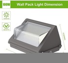100w Led Wall Pack Lights With Dusk To Dawn Photocell Outdoor Security Lightings