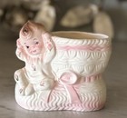 Vintage Mcm Hand-painted Rubens Original Ceramic Baby Vase   Planter  299a