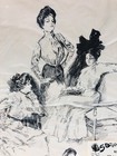 Vintage Gift Wrap Paper Gibson Girls The Evergreen Press 3 Sheets 20x28 Sealed