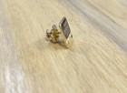 Farm Bureau Insurance 1 5 10k Gold Square Lapel Pin No  15 Blue Colored Stone