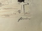 Jean Louis Forain Pencil Signed Lithograph  the Plough 