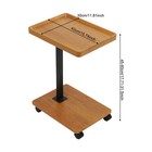 Side Table With Wheels  C Shaped End Table  Adjustable Side Table For Couch Sofa
