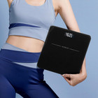 Digital Bathroom Scale For Body Weight Loss Watchers Jet Black