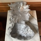 Vtg Hand Cast Antique Metal 18x11   Bas Relief Profile Of Pallas Athena Gothic
