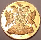 Rare Proof Trinidad   Tobago 1971 5 Cents only 12 000 Minted free Shipping
