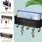 Key Holder Mail Rack Wall Mount Hooks Entryway Mail Organizer Rack Letter Sorter
