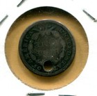 1844-o Stars Obverse Seated Liberty Half Dime - Low Grade Holed - Free Shipping